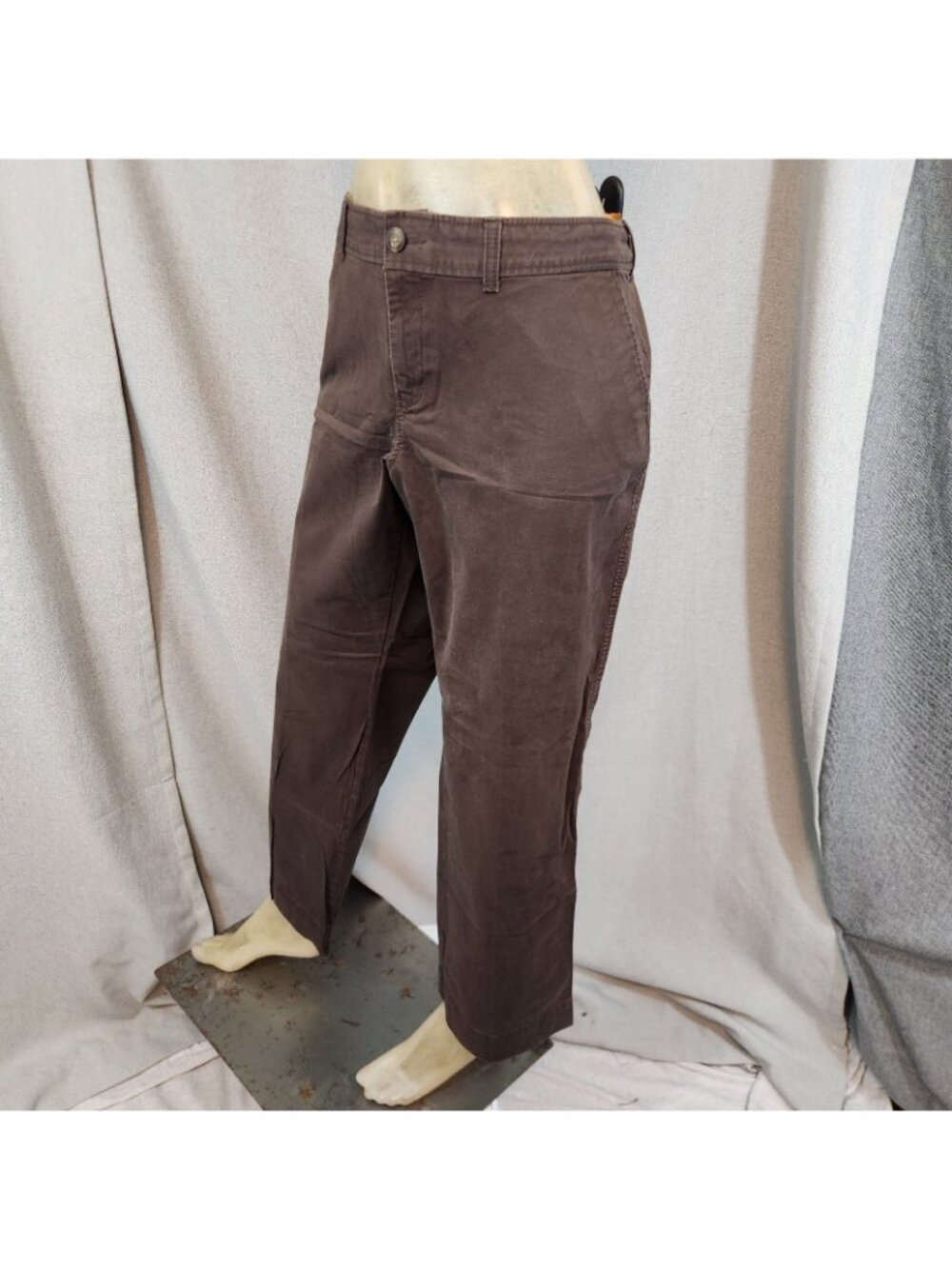 Old Navy Petites Brown Straight Leg Pants Slacks Siz 16 16P XL XLARGE 36 W x29 I - Picture 7 of 8